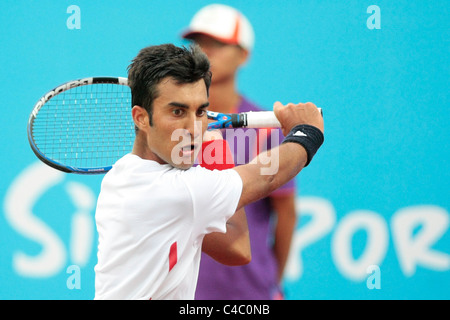 Yuki Bhambri dell India in competizione nella mens' Singles finali. Foto Stock