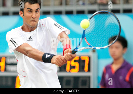 Yuki Bhambri dell India in competizione nella mens' Singles finali. Foto Stock