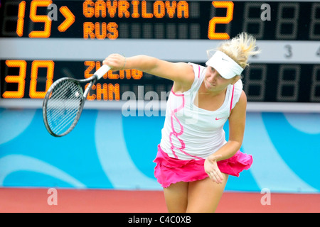 Daria Gavrilova della Russia in azione durante le ragazze' Singles finali. Foto Stock