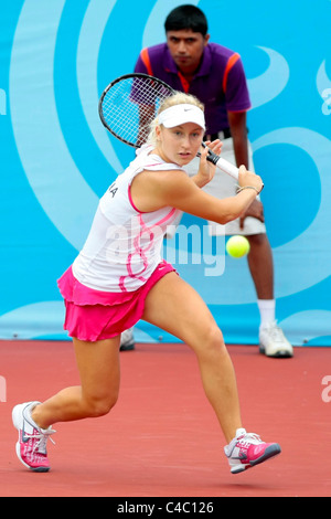 Daria Gavrilova della Russia in azione durante le ragazze' Singles finali. Foto Stock