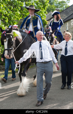 Garland giorno, Castleton, Derbyshire, England, Regno Unito Foto Stock