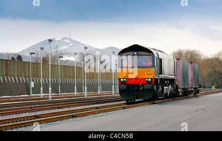 Donnington del trasporto ferroviario di merci, deposito, Telford Shropshire, Foto Stock