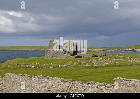 Jarlshof, Sumburgh, Shetland, Scotland, Regno Unito Foto Stock