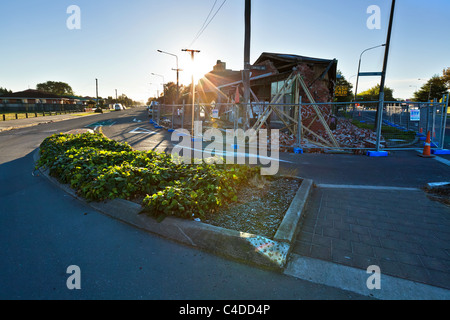 I danni del terremoto a Christchurch Nuova Zelanda Foto Stock