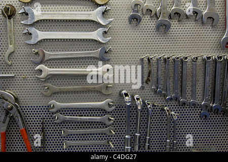 Workshop, Scooter & Lambretta museum, Rodano, provincia di Milano, Italia Foto Stock