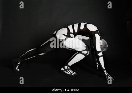 Il corpo dello scheletro di vernice Foto Stock