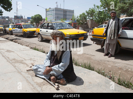 Begger di Herat, Afghanistan Foto Stock