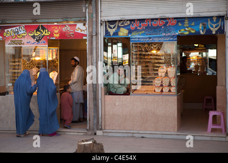 Gold-shop di Herat, Afghanistan Foto Stock