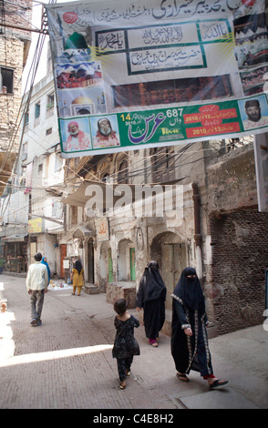 Mercato nel centro di Lahore Foto Stock