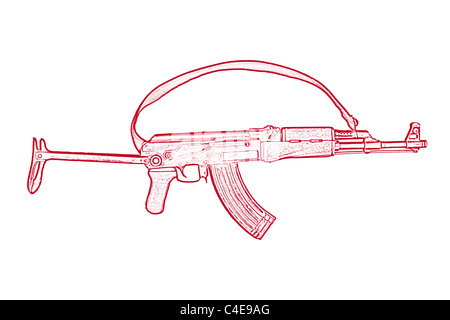 Kalashnikov AK (47) è un russo assualt arma Foto Stock