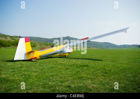 Piccolo aereo pronto al decollo Foto Stock