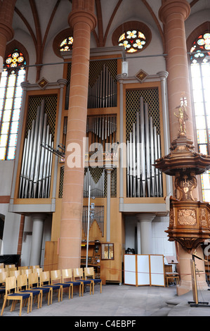 L'organo a Heilig Geist Kirche chiesa dello Spirito Santo Heidelberg Germania Baden-Württemberg Deutschland Foto Stock