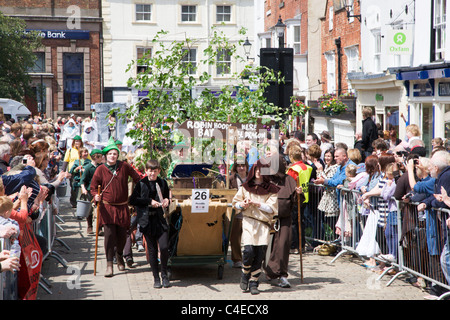 Grande letto a Knaresborough gara 2011 Knaresborough North Yorkshire Foto Stock