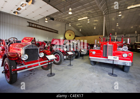 Estes Park, COLORADO - La dipendenza Fire Museum è dedicato alla conservazione, restauro e il funzionamento del dispositivo antincendio. Foto Stock