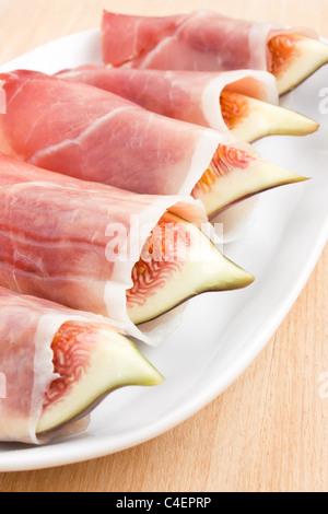 Fichi in italiano il Prosciutto Prosciutto crudo Foto Stock