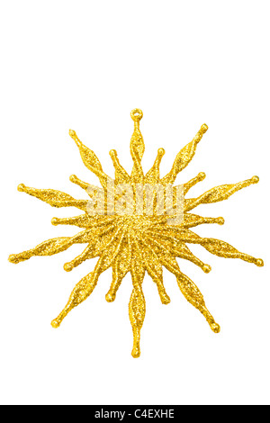 Oro stella di Natale Foto Stock