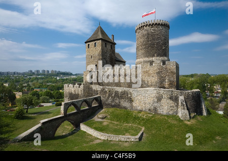 Il castello medievale in Bedzin, Slesia, Polonia Foto Stock