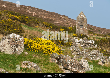 dh Clearance villaggio monumento BADBEA VILLAGGIO CAITHNESS SCOZIA insediamento storico rovine Highland clearances memoriale Foto Stock