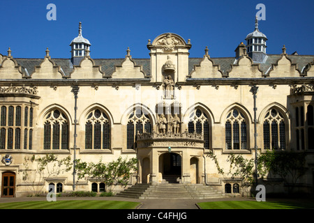 Parte anteriore Quad,Oriel College di Oxford University Oxford Oxfordshire, England, Regno Unito , REGNO UNITO Foto Stock