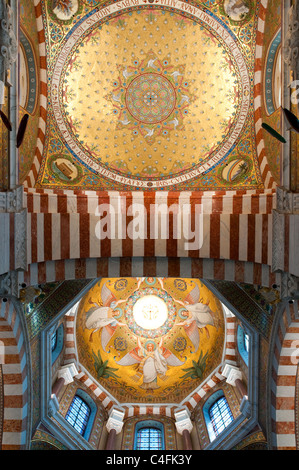 Interno della cattedrale di Notre Dame de la Garde, Marsiglia, Francia, Foto Stock