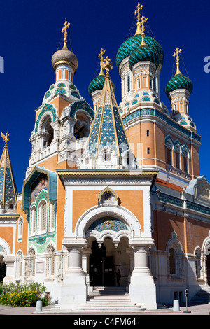 Nizza, Russo Cattedrale Ortodossa di San Nicolas Foto Stock