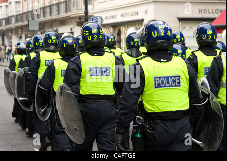 La polizia antisommossa, London, Regno Unito Foto Stock