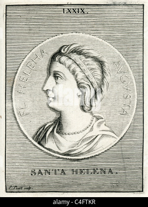 Ritratto classico di Saint Helena noto anche come Santa Elena, Helena Augusta o Helena di Costantinopoli Foto Stock