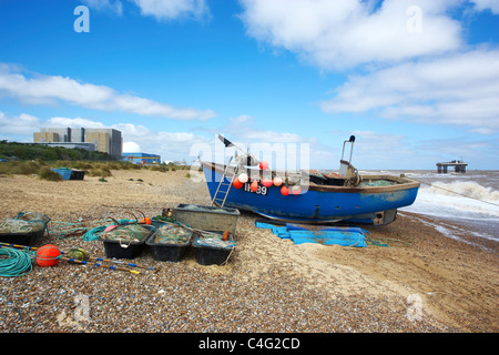 Sizewell sulla costa di Suffolk Foto Stock