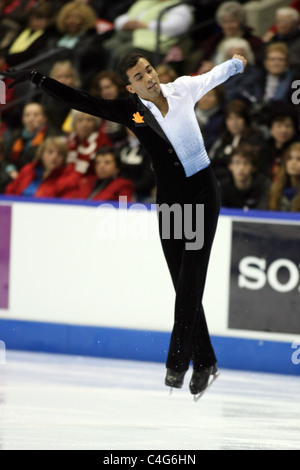 Ehren Jaleel compete al 2010 BMO Canadian Figure Skating Championships a Londra, Ontario, Canada. Foto Stock