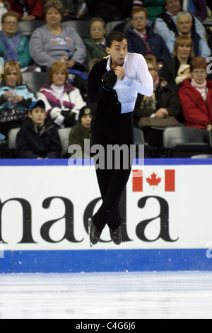 Ehren Jaleel compete al 2010 BMO Canadian Figure Skating Championships a Londra, Ontario, Canada. Foto Stock