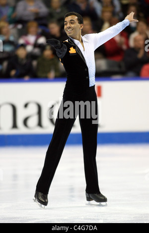 Ehren Jaleel compete al 2010 BMO Canadian Figure Skating Championships a Londra, Ontario, Canada. Foto Stock