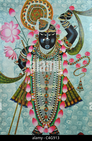 La pittura di Srinathji Swaroop Foto Stock
