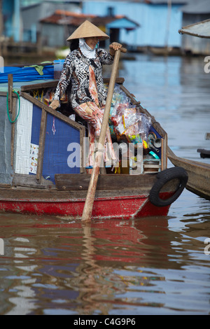 Cau Doc, Delta del Mekong, Vietnam Foto Stock