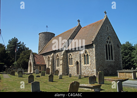 St Mary Chiesa - Burnham Deepdale, Norfolk, Inghilterra Foto Stock