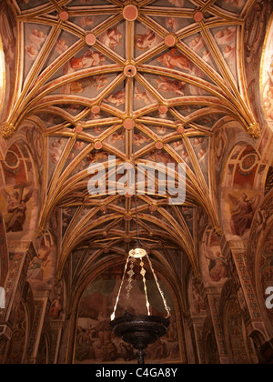 Il soffitto della parte della Mezquita di Cordova, Spagna. Foto Stock