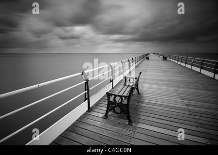 Il molo Cambs, nel quartiere di Redcar e Cleveland, North Yorkshire, Regno Unito Foto Stock