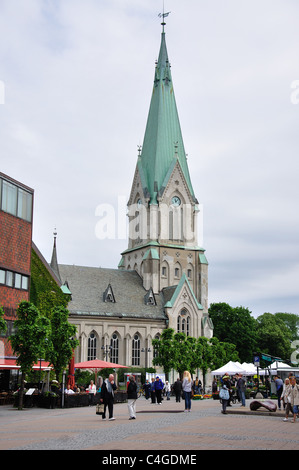 Cattedrale di Kristiansand, Piazza del mercato, Kristiansand (Christiansand), Contea di Agder, Norvegia Foto Stock