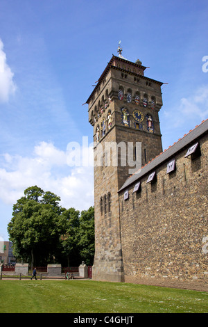 Il marchese di Bute Clock Tower, Castello di Cardiff, South Glamorgan Galles Cymru REGNO UNITO GB Isole britanniche Foto Stock