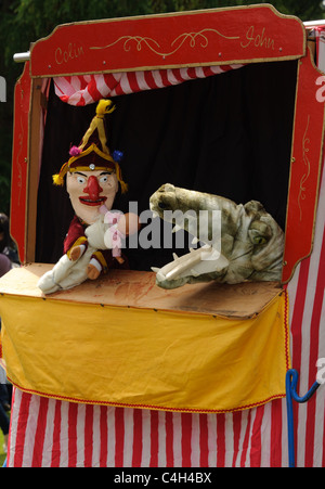 Punch e Judy show, LLandudno, Wales, Regno Unito Foto Stock