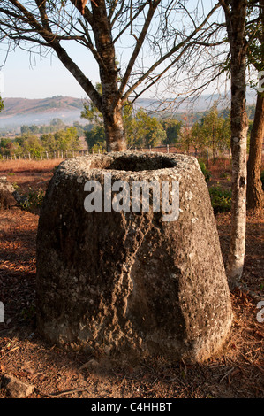 View all alba della famosa pianura di vasi in Laos Foto Stock