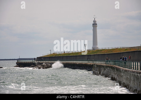 La passeggiata sul lungomare, Seaburn, Sunderland, Tyne and Wear, England, Regno Unito Foto Stock