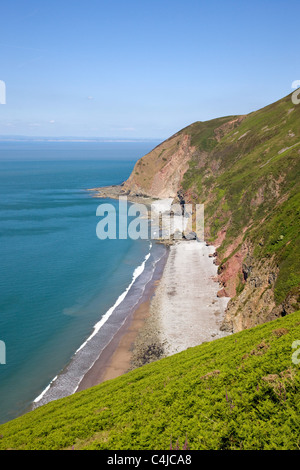 Countisbury scogliere e Foreland Punto vicino Lynmouth sulla North Devon Coast Foto Stock