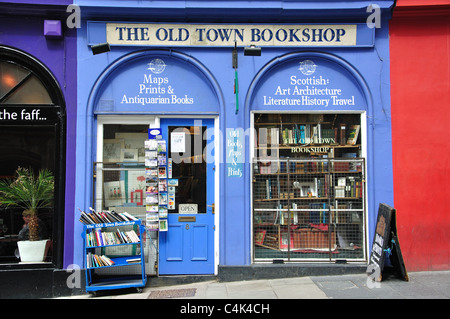 La Città Vecchia Bookshop, Victoria Street, Città Vecchia, Edimburgo, Lothian, Scozia, Regno Unito Foto Stock