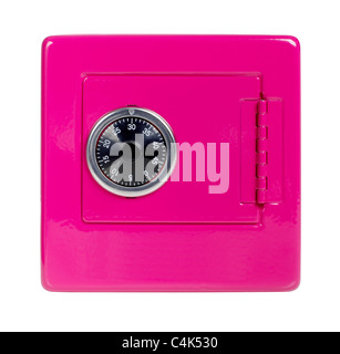 Salvadanaio cassaforte rosa Foto Stock
