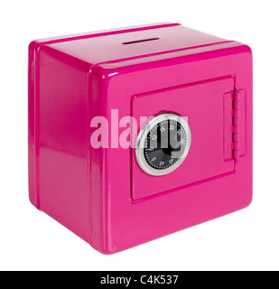 Salvadanaio cassaforte rosa Foto Stock