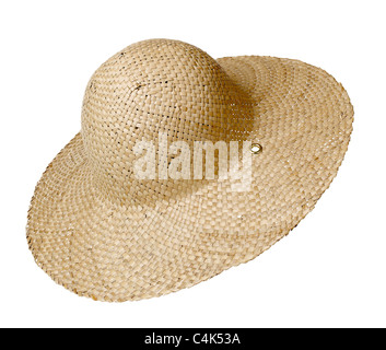 Cappello di paglia Sun garden cofano con Foto Stock