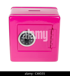 Salvadanaio cassaforte rosa Foto Stock
