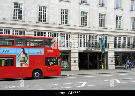 Il National Geographic store su Regent Street, Londra. Foto Stock