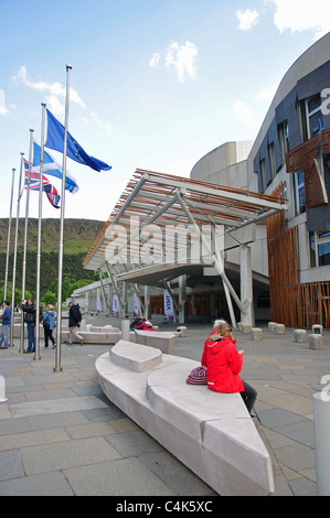 Parlamento scozzese, Holyrood, Città Vecchia, Edimburgo, Lothian, Scozia, Regno Unito Foto Stock