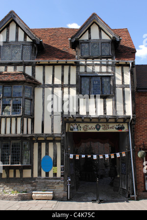 Il Falstaff di esperienza Tudor World Museum in Sheep Street Stratford Upon Avon Foto Stock